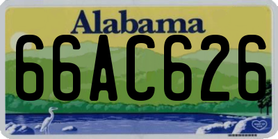 AL license plate 66AC626