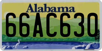 AL license plate 66AC630