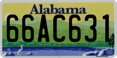 AL license plate 66AC631