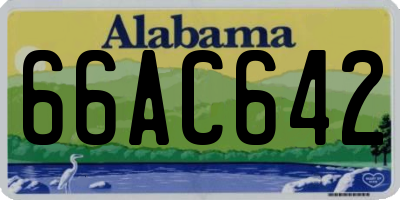 AL license plate 66AC642