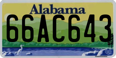 AL license plate 66AC643