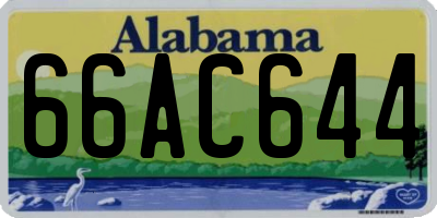 AL license plate 66AC644