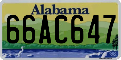 AL license plate 66AC647