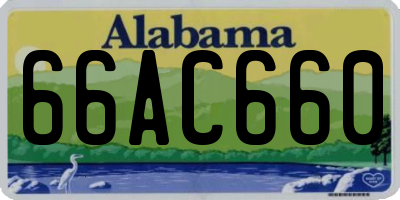 AL license plate 66AC660
