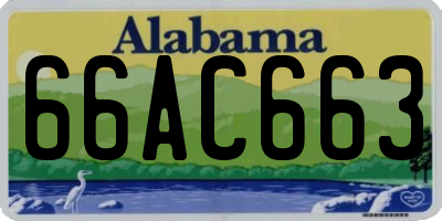 AL license plate 66AC663