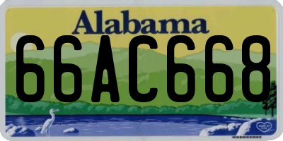 AL license plate 66AC668