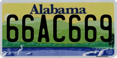 AL license plate 66AC669