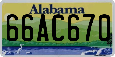 AL license plate 66AC670