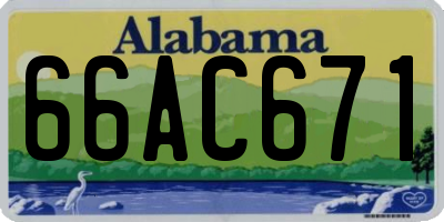 AL license plate 66AC671