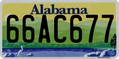 AL license plate 66AC677