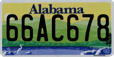 AL license plate 66AC678