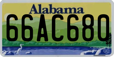 AL license plate 66AC680