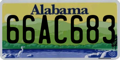 AL license plate 66AC683