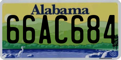 AL license plate 66AC684