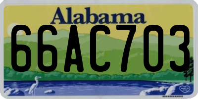 AL license plate 66AC703