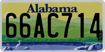 AL license plate 66AC714