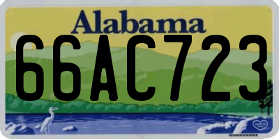 AL license plate 66AC723