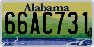 AL license plate 66AC731