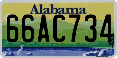 AL license plate 66AC734