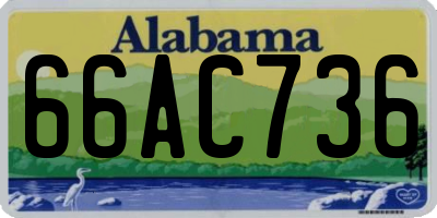 AL license plate 66AC736
