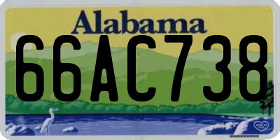 AL license plate 66AC738