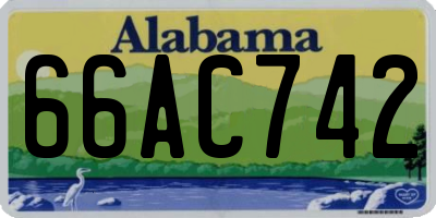 AL license plate 66AC742