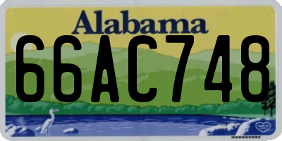 AL license plate 66AC748