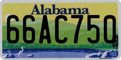 AL license plate 66AC750