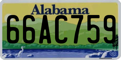 AL license plate 66AC759