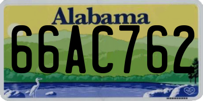 AL license plate 66AC762