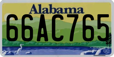 AL license plate 66AC765