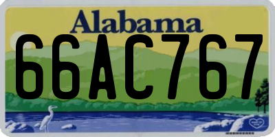 AL license plate 66AC767