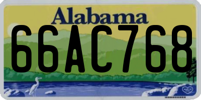 AL license plate 66AC768