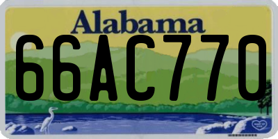 AL license plate 66AC770