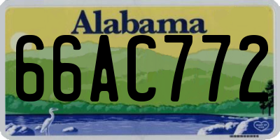 AL license plate 66AC772