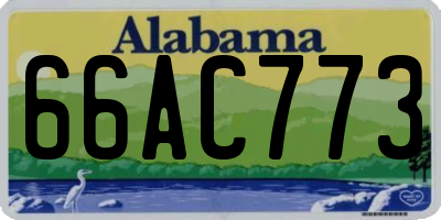 AL license plate 66AC773