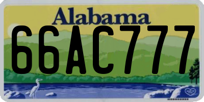AL license plate 66AC777
