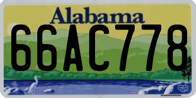 AL license plate 66AC778