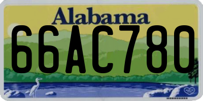 AL license plate 66AC780