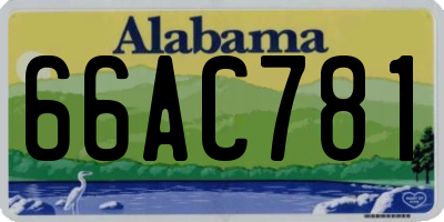 AL license plate 66AC781