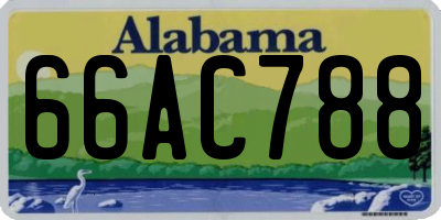 AL license plate 66AC788
