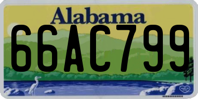 AL license plate 66AC799