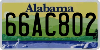 AL license plate 66AC802