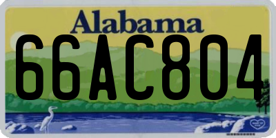 AL license plate 66AC804