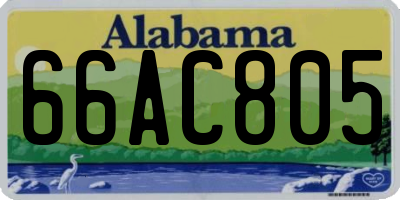 AL license plate 66AC805