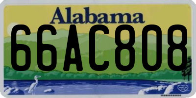 AL license plate 66AC808