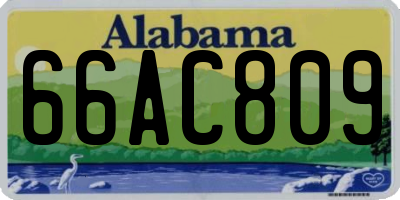 AL license plate 66AC809