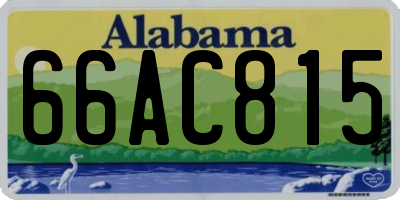 AL license plate 66AC815