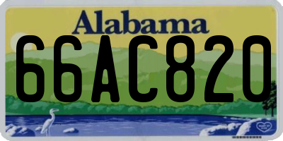 AL license plate 66AC820