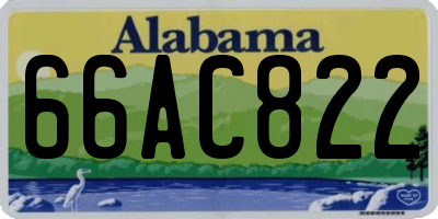 AL license plate 66AC822